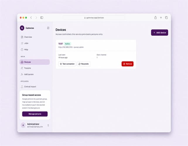 Gatewise screenshot