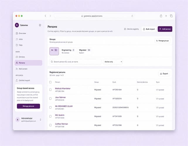 Gatewise screenshot